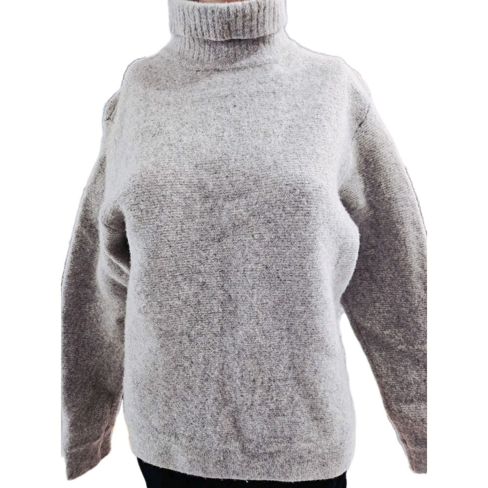 Heather Tweed Womens Sweater 100% Lambwool Size Medium Long Sleeve